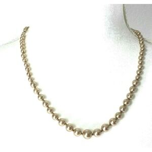 Marked Roman Necklace Faux Pearl Dainty Light Brown‎ Womens Jewelry
